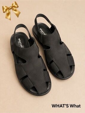 Aerosols WHAT's What Black Criss Cross Leather 9